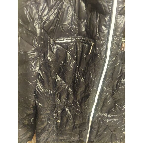 Michael MichaelKors Packable Down Fill Black Coat Size XXL Duster Bag Y2K Nylon - Picture 6 of 16